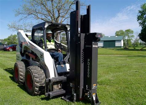 skid steer t post driver rental|wood post driver rental near me.